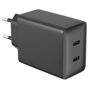 Lader USB-C 2 porter GaN PD, 45 W