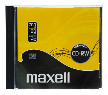 Maxell CD-RW 700 MB 80 min, 10-pakning med jewel case