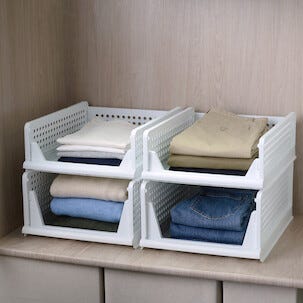 Klappbox med öppen front, vit