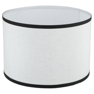 Lampeskjerm i lin, beige med svart kant, Northlight