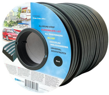 Tätningslist Allround svart, Stokvis Tapes