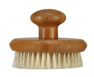 Rund badborste bambu 9,5 cm