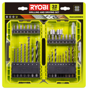 Ryobi bor- og bitssett 32 deler RAK32DDMIX