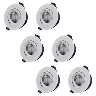 Designlight D-007 downlight LED varmvitt 7 W IP44, vit