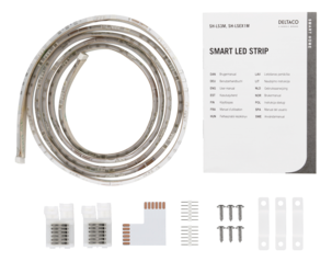 Deltaco Smart Home WiFi LED-list RGB 1 m, för utbyggnad