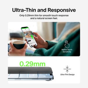 Belkin InvisiGlass Privacy iPhone 17 Air skjermbeskytter