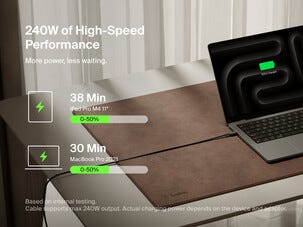 Belkin BoostCharge Pro Braided flettet USB-C-kabel 240W, svart