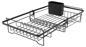 Diskställ metall, utdragbart 32,6-50,9 cm, svart