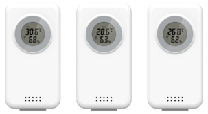 Trådløs værstasjon med 3 givere