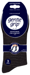 SockShop Gentle Grip Miesten sukat, 39–45, 3 paria