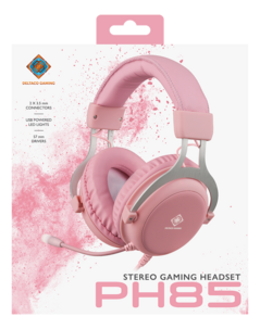 Deltaco Gaming GAM-030-RGB-P Pelikuulokkeet roosa