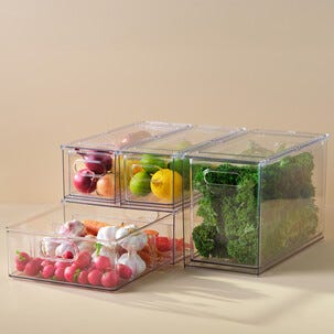 Pinottava säilytyslaatikko jääkaappiin, vetolaatikko, läpinäkyvä