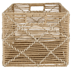 Punottu säilytyskori kahvoilla, nature