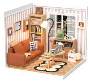 Rolife Super Creator miniatyrrom Cozy Living Lounge, fra 14 år