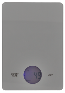 Digital kjøkkenvekt med glassplate, opptil 5 kg