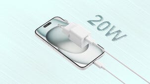 USB-C PD-lader med kabel og holder, 1 m, 20 W