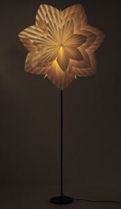 Northlight adventsstjärna veckad blomma, vit