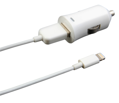 12 V-laddare Lightning för iPod/iPhone/iPad, Exibel