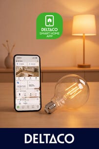 Deltaco Smart Home WiFi dimbar LED-filament E27 5,5 W