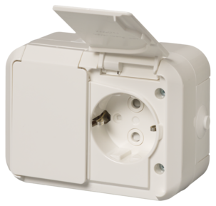 ABB Jussi 2-osainen pinta-asennettava pistorasia, IP55