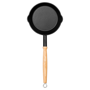 Espegard støpejernspanne med treskaft