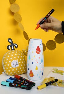 Posca PC-3M Kynä, perusvärit, 8 kpl, 0,9–1,3 mm