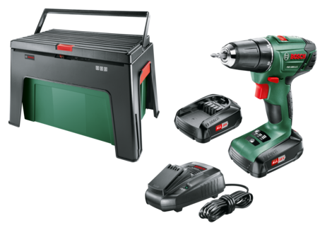 Bosch PSR 1800 LI-2 drill med Step & Workbox