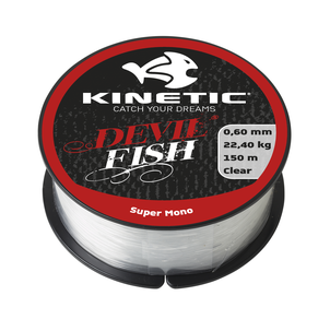 Kinetic nylonlina 0,6 mm, transparent, 150 m