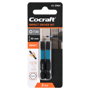 Cocraft bits Impact 1/4 tomme, 50 mm, 2-pakning