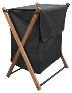 Aurora stor hopfällbar tvättkorg med lock, tyg, 39 l