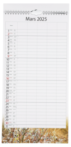 Burde Familjekalender Årstider 2025, A3