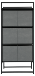 Vaateteline, jossa hyllyt ja laatikot