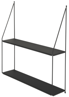 Vägghylla metall svart
