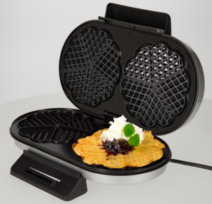 Våffeljärn dubbelt