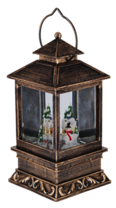 Lykta med vinterlandskap LED