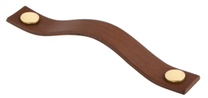 Läderhandtag Levanto brunt, 158 mm

