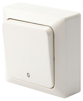 Cotech utanpåliggande strömbrytare 2-polig