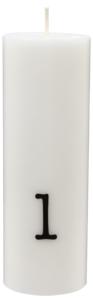 Blockljus Advent, 4-pack stearinljus med siffror