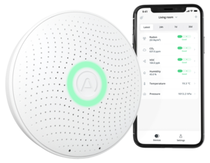 Airthings Wave, luftkvalitets- och radonmätare 