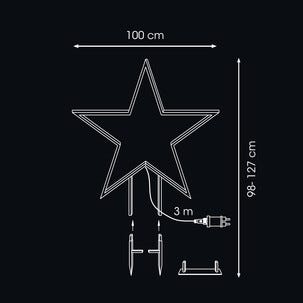 Stor adventsstjärna utomhus LED, 100 cm
