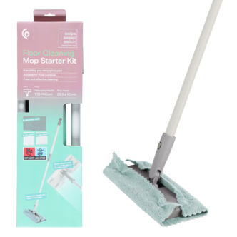 Lattiamopin aloituspakkaus teleskooppivarrella ja liinoilla