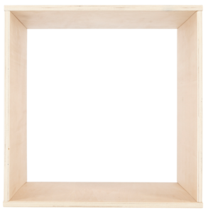 Träkub metallhyllan Cube