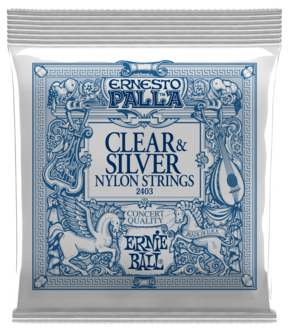 Ernie Ball Clear & Silver nylonsträngset