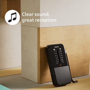 Philips TAR1509 bärbar FM/MW-radio, batteridriven 