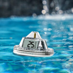 Digitalt bassengtermometer med trådløs innendørsmottaker