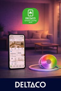 Deltaco Smart LED-valonauha neon RGB ulos, 5 m