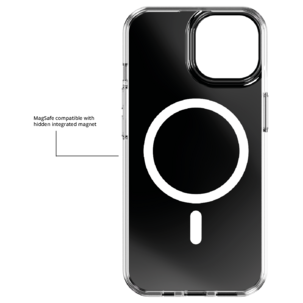 Holdit Mirror MagSafe mobildeksel iPhone 16e/15/14/13, svart