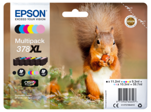Epson 378 XL bläckpatroner, Claria Photo HD 6-pack