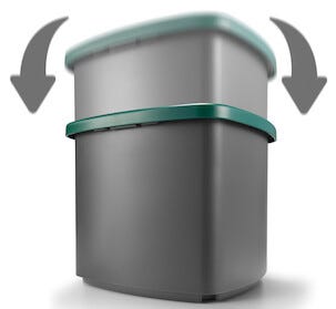 Søppelbøtte Frank avfallskomprimator, 11 liter