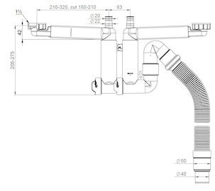 Vattenlås Prevex Smartloc C, 2 hoar